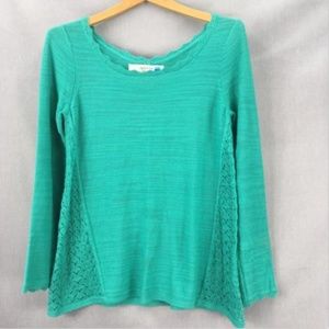 Anthropologie Sweater Sparrow Small Teal Knit